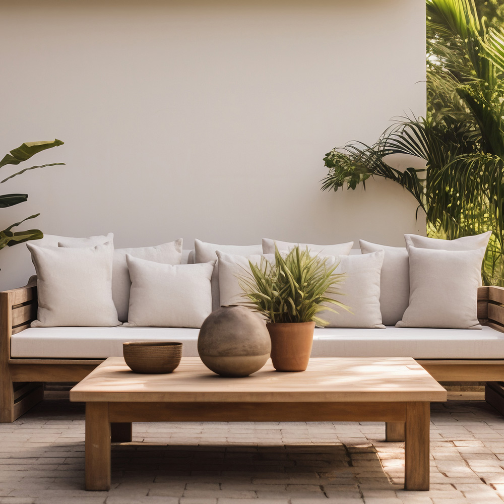 wooden set ruang tamu